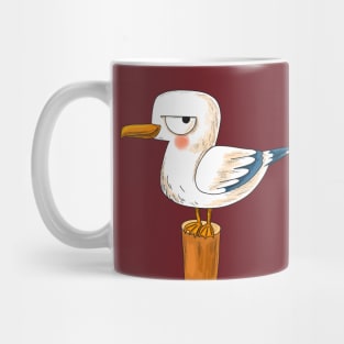 Hand Drawn Cartoon Seagull Mug